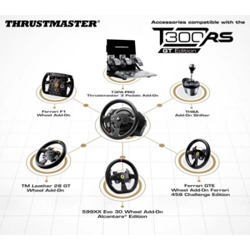 Thrustmaster T300 RS GT Racing Wheel with Pedals for PS3/4/5, PC