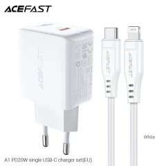 USB-C charger and charging cable (USB-C to Lightning) for iPhone