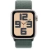 Apple Watch SE GPS 40 мм + Cellular в цвете Starlight Aluminium с ремешком Lake Green Sport Loop — Один размер (2024)
