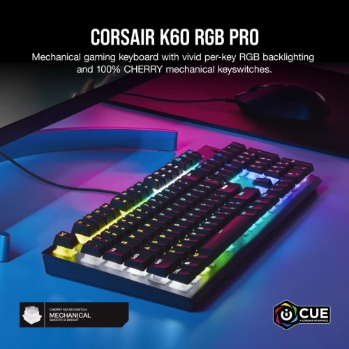 מקלדת גיימינג מכנית Corsair K60 RGB PRO