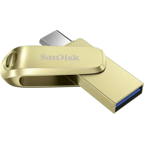 SanDisk Ultra Dual Drive Luxe USB 3.1 Type-C портативная память с емкостью 128ГБ — золотой цвет