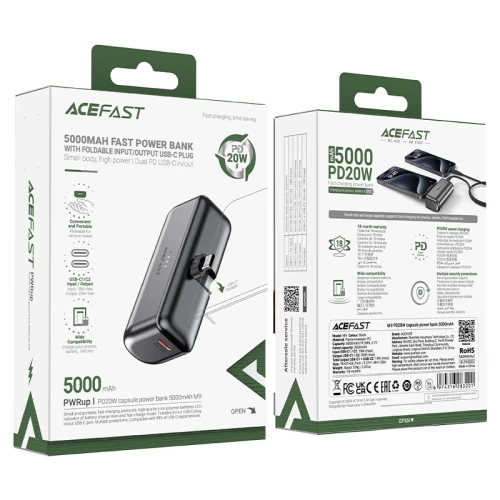 M9 PD20W 5000mAh Fast Charging Power Bank