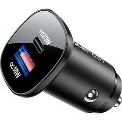 Fast Car Charger B1 Mini 38W (USB-C + USB-A) with Type-C Cable