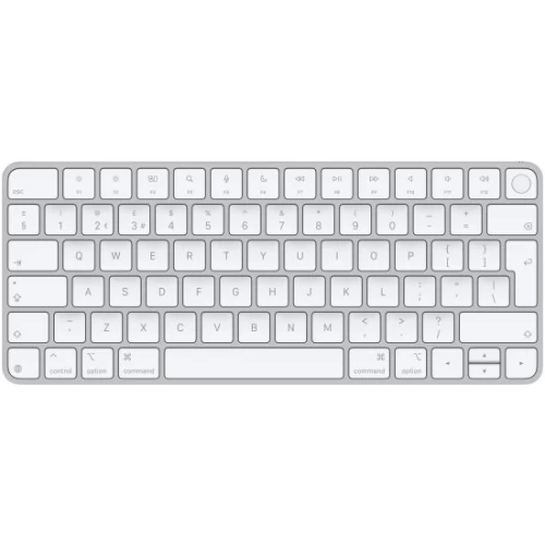 מקלדת אלחוטית Apple Magic (USB-C) עם כפתור Touch ID (עברית/אנגלית) — לבן/כסוף