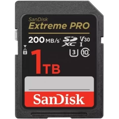 SanDisk Extreme PRO SDXC UHS-I U3 V30 memory card with 1TB capacity