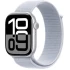 שעון Apple Watch Series 10 GPS + Cellular  בגודל 46 מ"מ בצבע Silver Aluminium עם רצועת Blue Cloud Sport Loop — מידה אחת (2024)