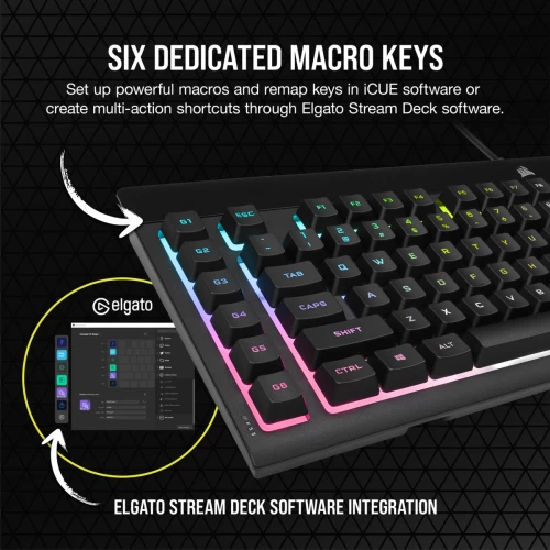 Игровая клавиатура Corsair K55 RGB PRO XT