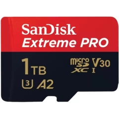 SanDisk Extreme Pro A2 MicroSDXC memory card with adapter capacity 1TB