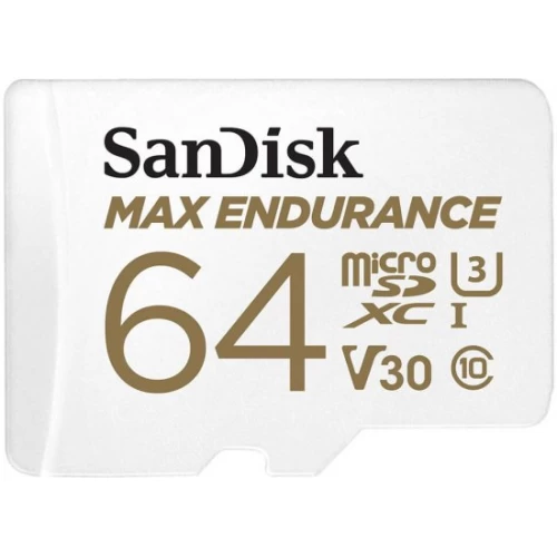 SanDisk Max Endurance Micro SDXC memory card with a capacity of 64GB