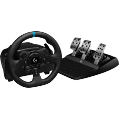 הגה מרוצים עם דוושות לוג'יטק ג'י טרופורס Logitech G923 Trueforce עבור פלייסטיישן PS4/PS5 ולמחשב PC