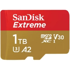 SanDisk Extreme A2 MicroSDXC memory card with a capacity of 1TB