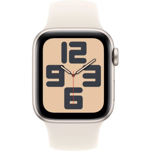 Apple Watch SE GPS 40 мм + Cellular в цвете Starlight Aluminium с ремешком Starlight Sport Band M/L (2024)
