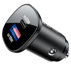 Fast Car Charger B1 Mini 38W (USB-C + USB-A) with Type-C to Lightning C3-01 Cable for iPhone