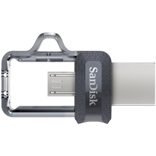 SanDisk Ultra OTG Dual Drive m3.0 портативная память с емкостью 64ГБ — цвет серый