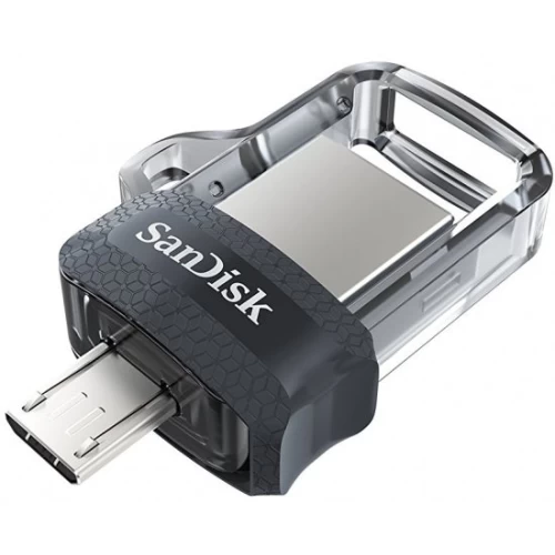 SanDisk Ultra OTG Dual Drive m3.0 портативная память с емкостью 64ГБ — цвет серый