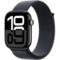 שעון Apple Watch Series 10 GPS  בגודל 46 מ"מ בצבע Jet Black Aluminium עם רצועת Black Sport Band — מידה אחת (2024)