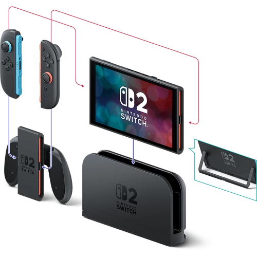 Nintendo Switch 2 Portable Console 256GB with Joy-Con (Red and Blue)