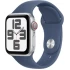 שעון Apple Watch SE GPS + Cellular בגודל 40 מ"מ בצבע Silver Aluminium עם רצועת Denim Sport Band במידה M/L (2024)