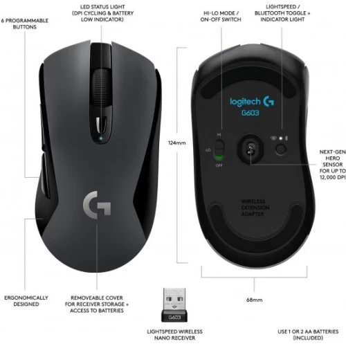 Wireless Gaming Mouse G603 by Logitech