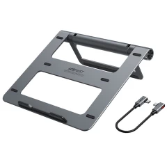 Multifunctional Acefast E5 USB-C laptop stand hub — Space Grey
