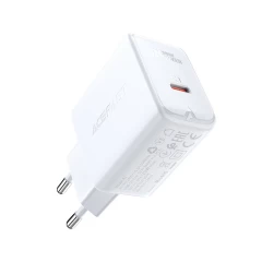 Сетевое зарядное устройство Fast Charge A1 PD3.0 20W (1xUSB-C) – EU вилка в белом цвете