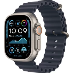 Apple Watch Ultra 2 49mm GPS + Cellular в цвете Natural Titanium Case с ремешком Navy Ocean Band — Один размер (2024)