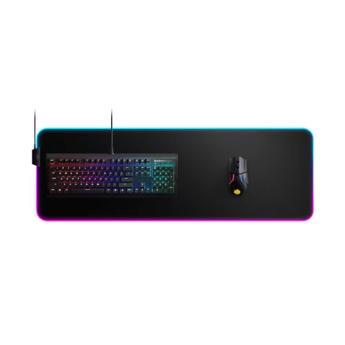 XL расширенный RGB коврик для мыши и клавиатуры Steelseries QcK Prism Cloth XL