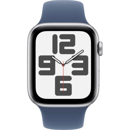 Apple Watch SE GPS 44mm + Cellular in Silver Aluminium with Denim Sport Band M/L (2024)