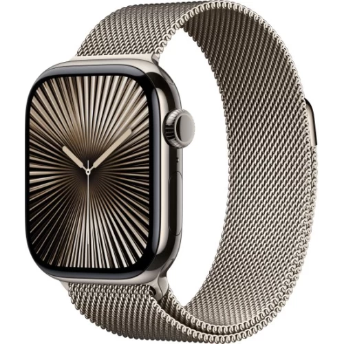 Apple Watch Series 10 GPS 42 мм + Cellular в цвете Natural Titanium с ремешком Natural Milanese Loop — Один размер (2024)