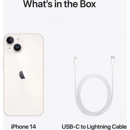 אייפון 14 128 גיגה Apple iPhone 14 Starlight MPUR3HX/A