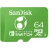 SanDisk MicroSDXC Yoshi Edition memory card for Nintendo Switch with a capacity of 64GB