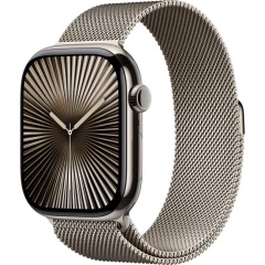 Apple Watch Series 10 GPS 46mm + Cellular in Natural Titanium with Natural Milanese Loop M/L (2024)