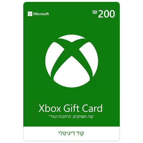 Digital gift card Microsoft Xbox Gift Card — 200 shekels