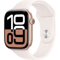 Apple Watch Series 10 GPS 46mm + Cellular in Rose Gold Aluminium with Light Blush Sport Band M/L (2024)