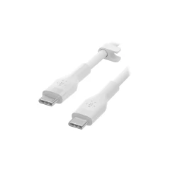 Belkin BoostCharge Flex כבל USB-C ל- USB-C 2.0 באורך 3 מטר (לבן)