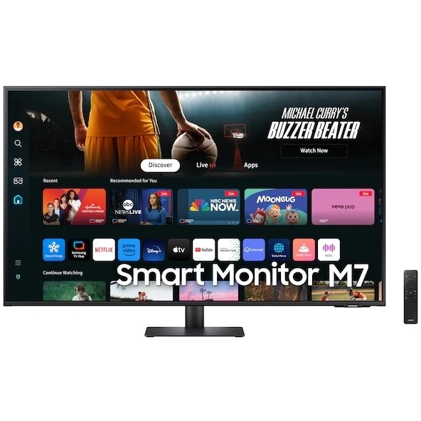 Samsung Smart Monitor M7 M70D 43" – 60Hz, VA, Black