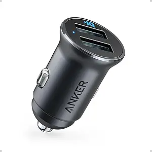 Автомобильное зарядное устройство Anker PowerDrive 2 Alloy 24W (2×USB-A) — чёрный