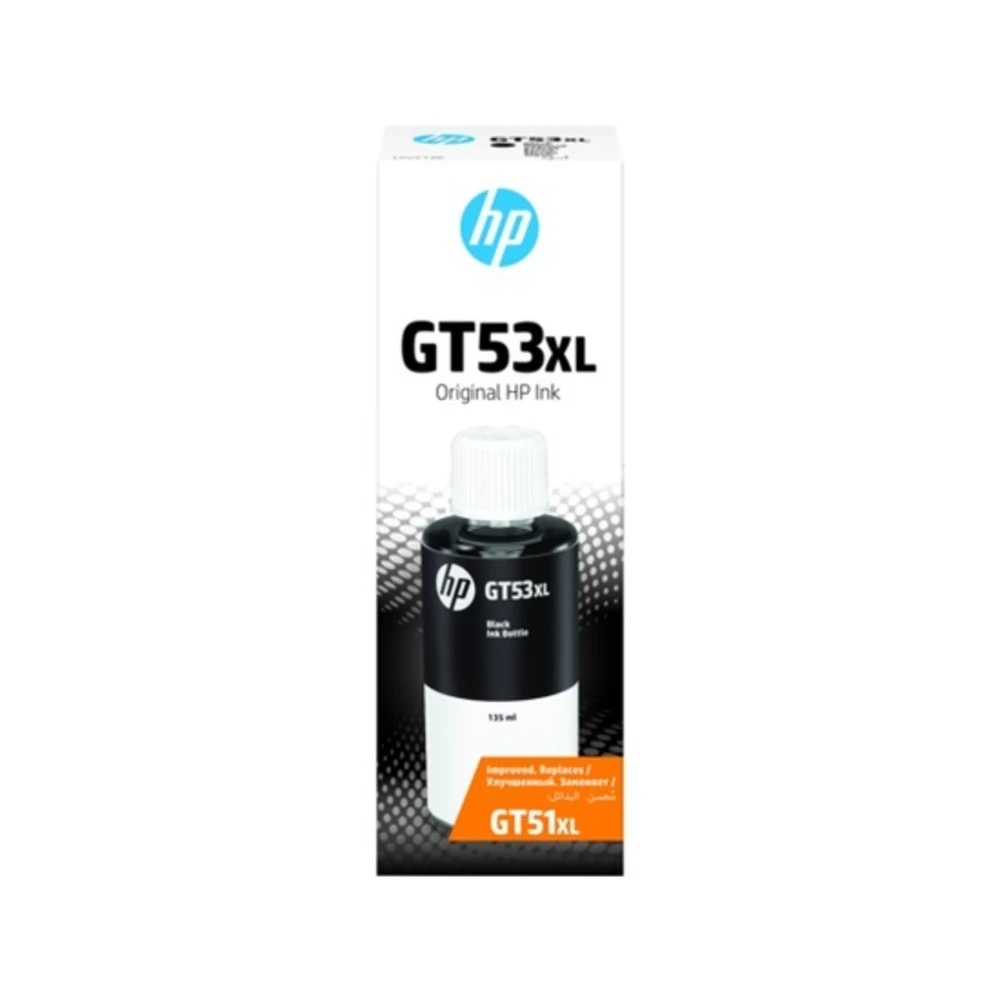 בקבוק דיו מקורי שחור HP GT53XL למדפסות HP Smart Tank
