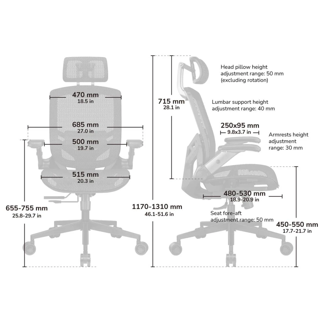 COUGAR Speeder One Ergonomic Gaming Chair with Mesh Upholstery and 135° Recline — Black