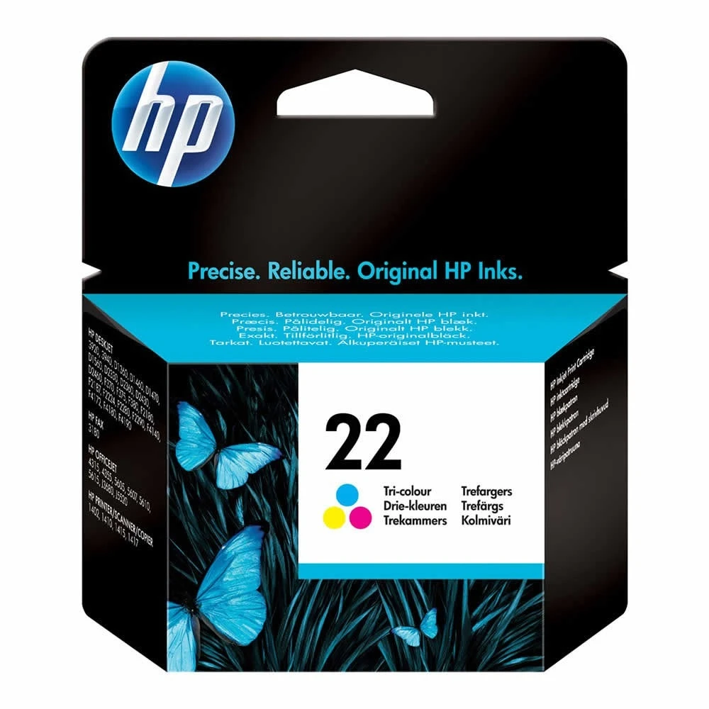 Original HP 22 Tri-Color Ink Cartridge for HP DeskJet, OfficeJet and PSC Printers