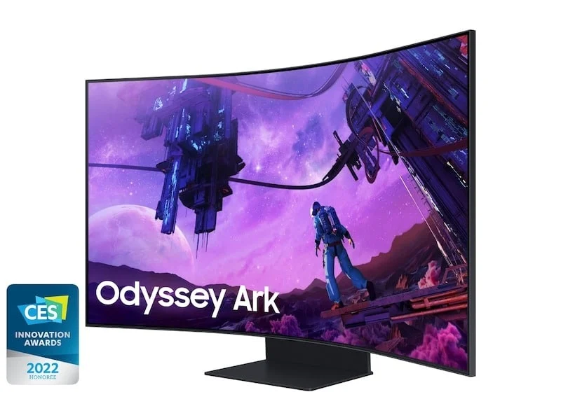 מסך מחשב Samsung 55” Odyssey Ark 4K UHD 165Hz 1ms Quantum Mini-LED Curved Gaming Screen