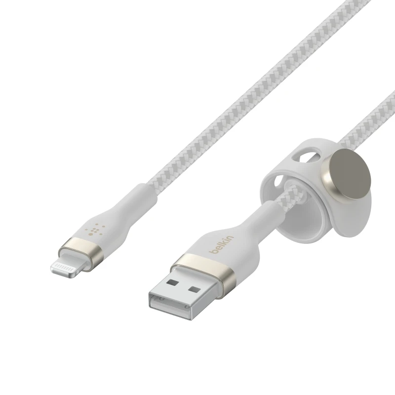 Кабель Belkin BoostCharge Pro Flex – Lightning на USB-A 3 метра (белый)