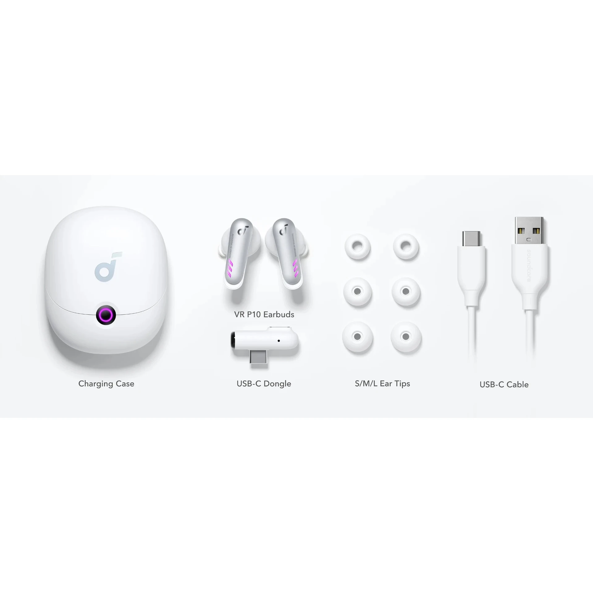 Anker Soundcore VR P10 Wireless Earbuds — White