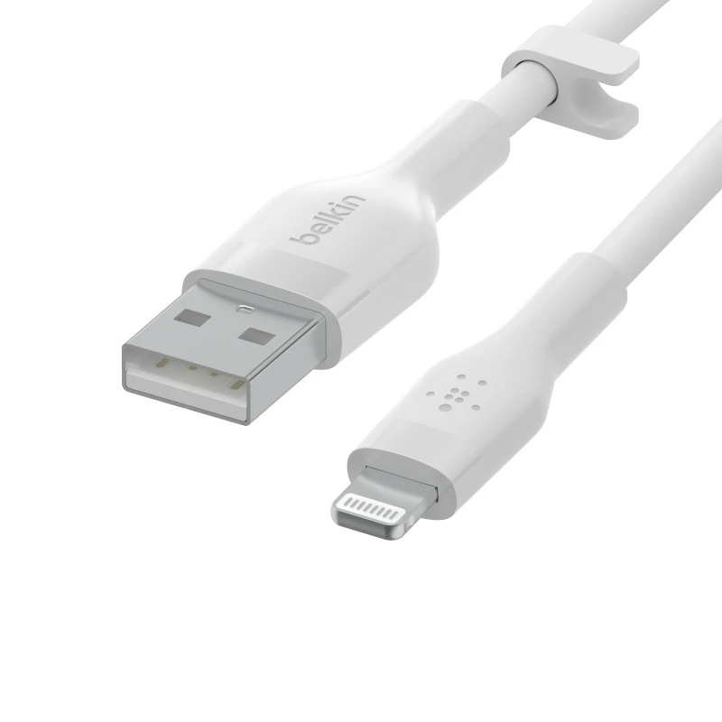 Кабель Belkin BoostCharge Flex – Lightning на USB-A 1 метр (белый)