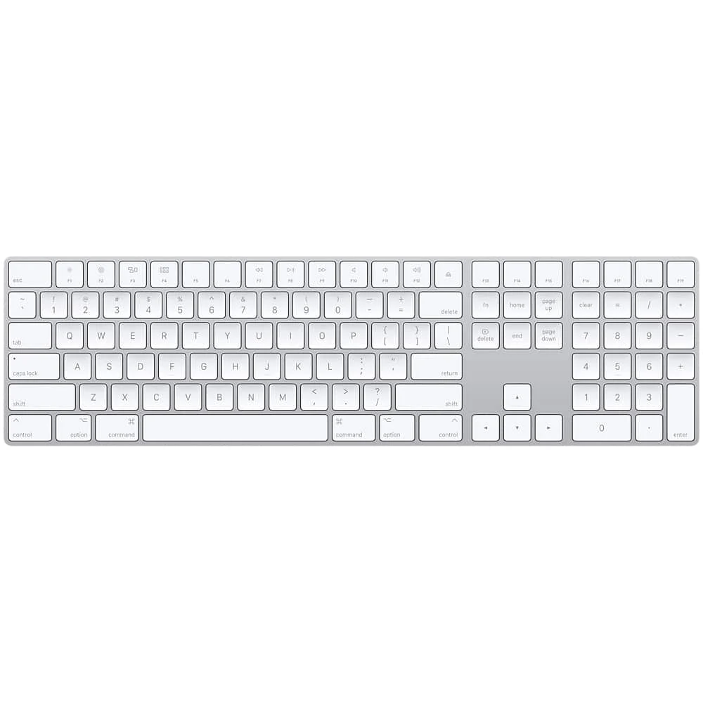 Беспроводная клавиатура Apple Magic Keyboard с цифровой клавиатурой на иврите, серебристая