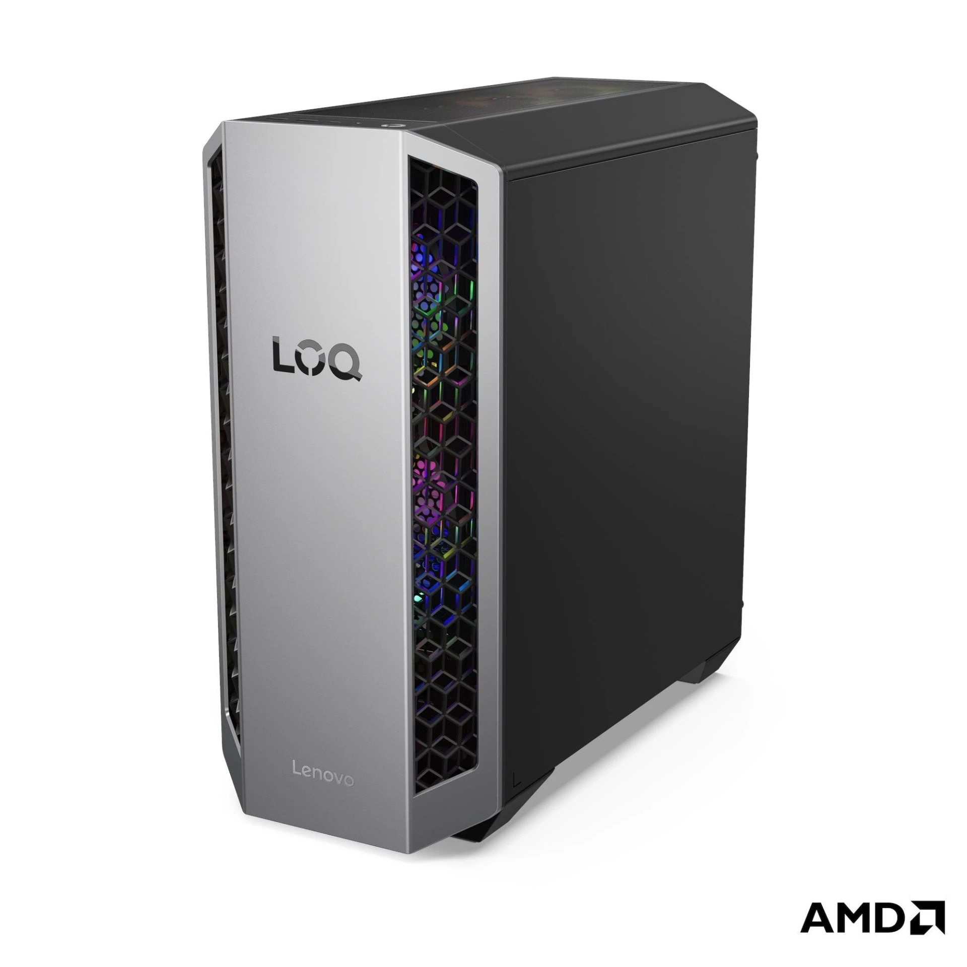 Lenovo LOQ Tower 26ADR10 Gaming Desktop PC Ryzen 7 8745HX RTX 5060 Ti 16GB 1TB — Luna Grey / Eclipse Black