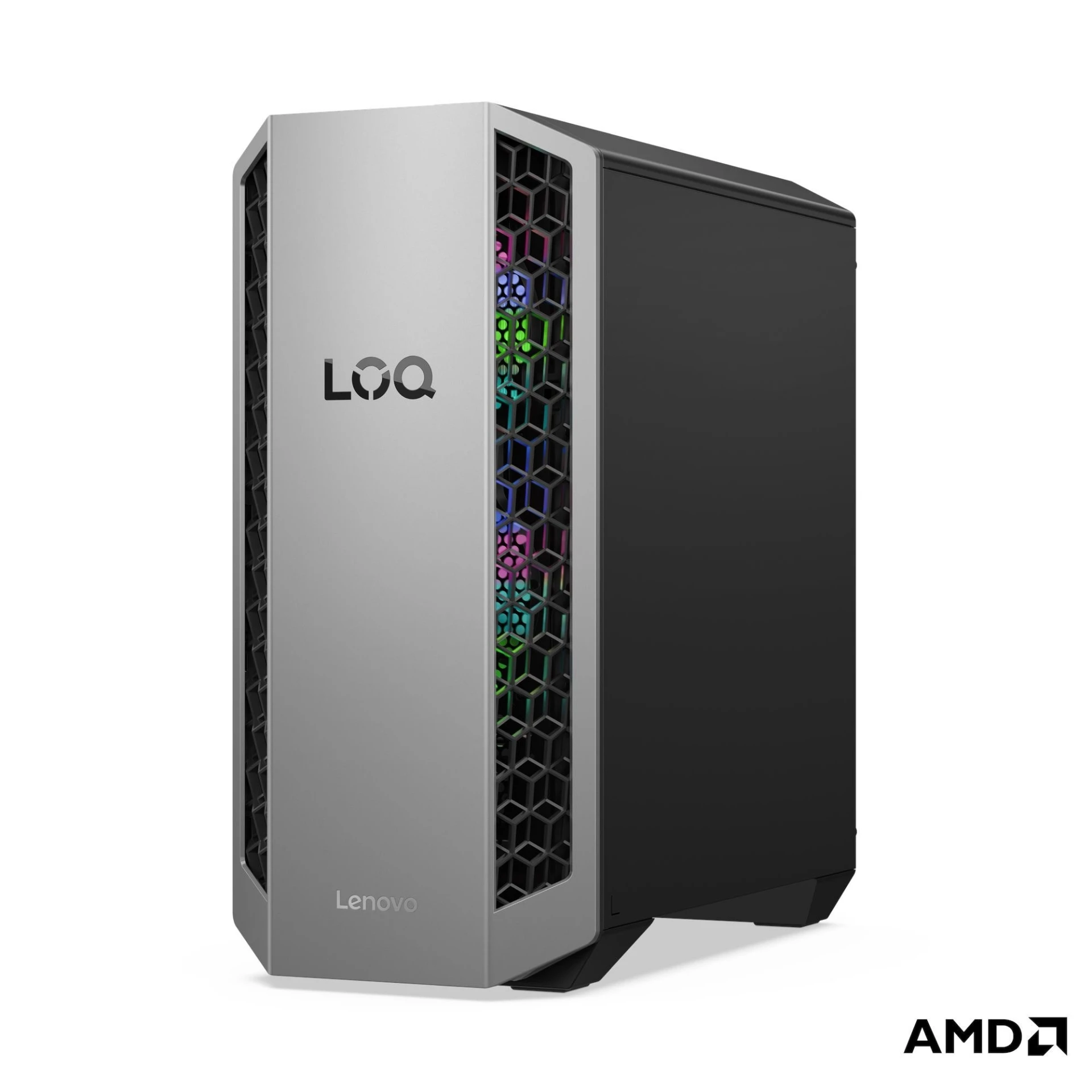 Lenovo LOQ Tower 26ADR10 Gaming Desktop PC Ryzen 7 8745HX RTX 5060 Ti 16GB 1TB — Luna Grey / Eclipse Black