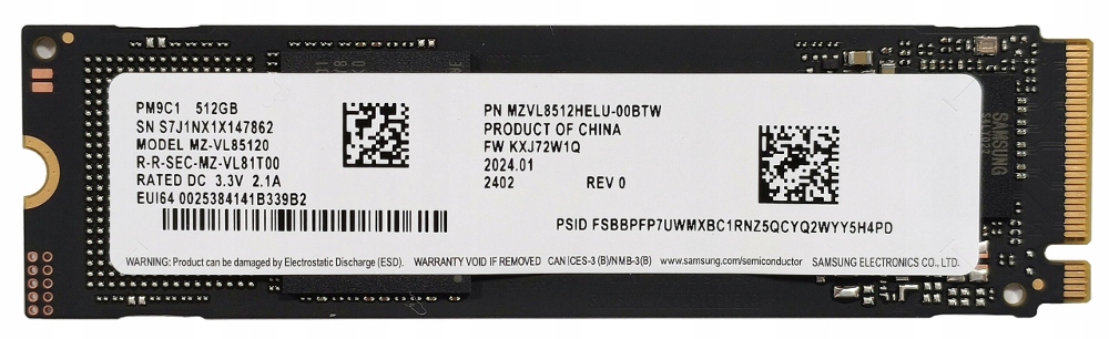 Samsung PM9C1 512GB NVMe PCIe 4.0 M.2 2280 Internal SSD for Sale